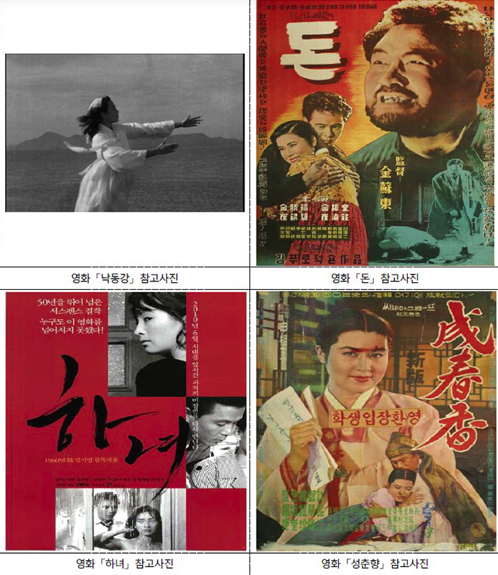 국가등록문화유산 영화 낙동강, 돈, 하녀, 성춘향